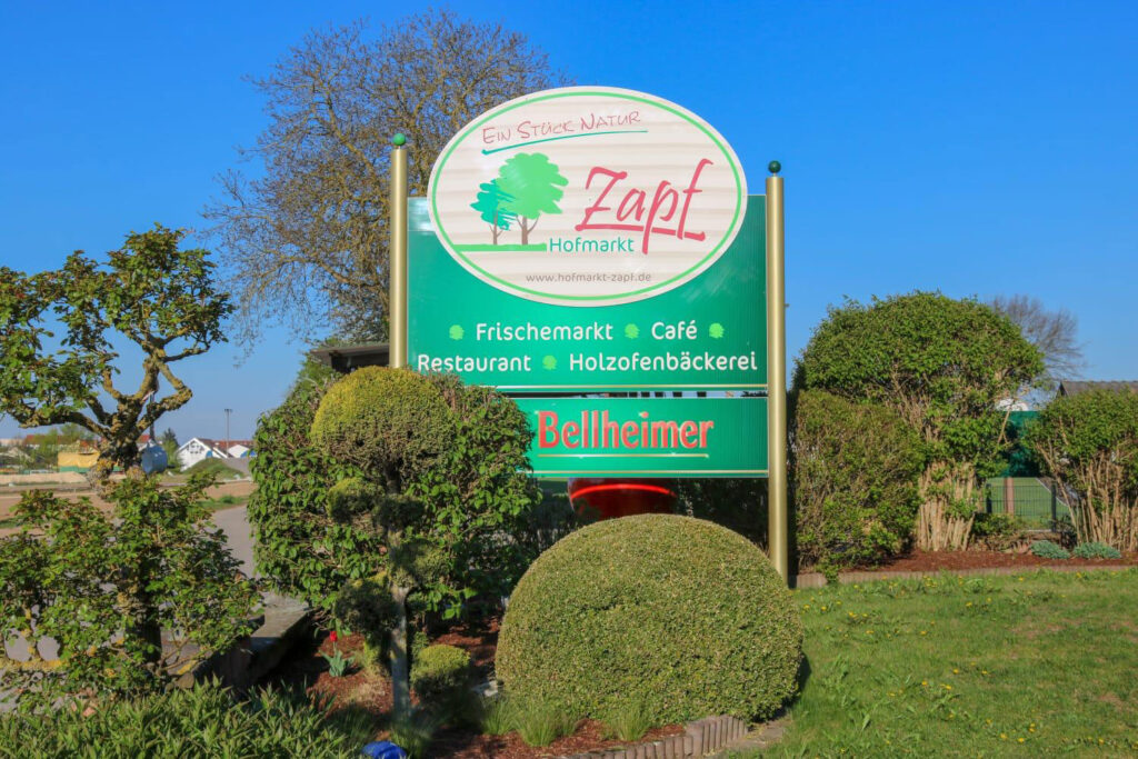 Hofmarkt Zapf Kandel - Schild